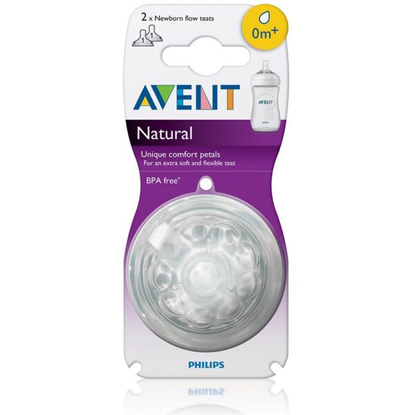 Avent Teat Natural newborn Flow - Pack Of 2 (0m+)-0