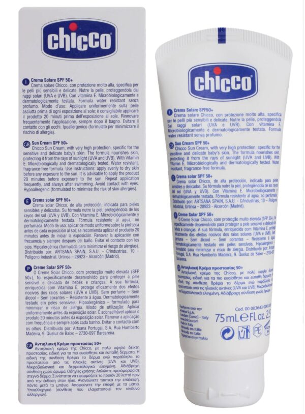 Chicco Baby Moments Sun Cream 75 ml-2125