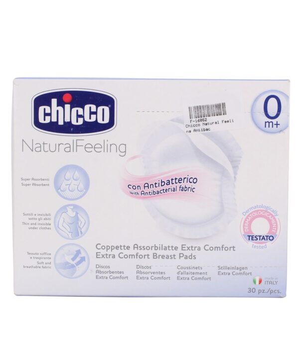 Chicco Natural Feeling Antibacterial Breast Pads - 60 Pieces-2060