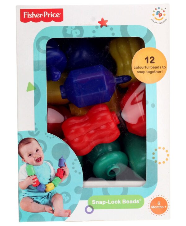 Fisher Price Brilliant Basics Snap Lock Bead Shapes - Multicolor-1438