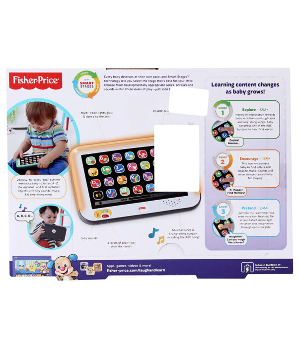 Fisher Price Laugh And Learn Smart Stages Touch Screen Tablet - Black-1502