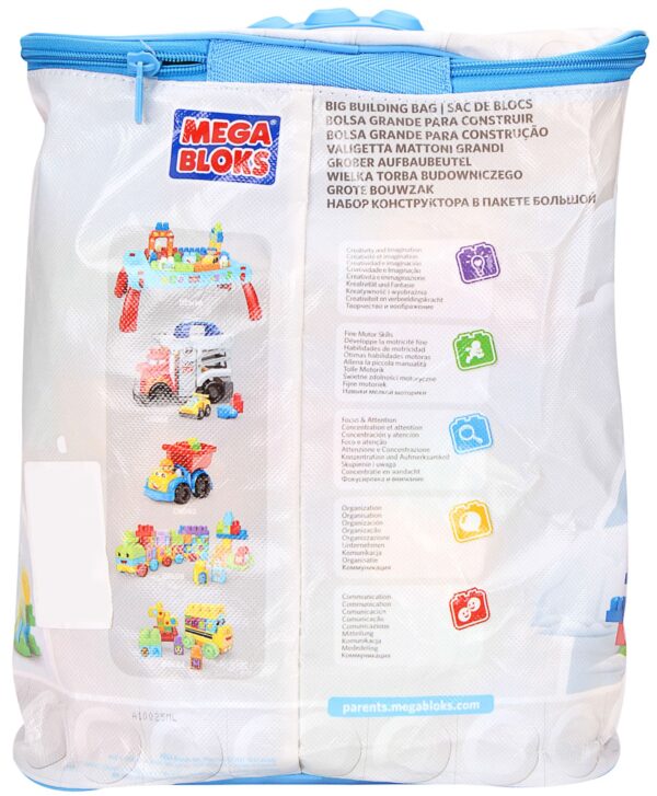 Mega Bloks First Builders Big Building Bag Blue - 80 Pieces-1202