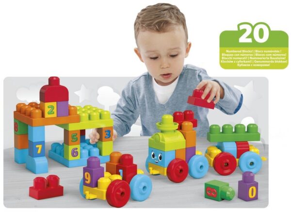 Mega Bloks First Builders 123 Learning Train 50 Pcs - Multicolor-1210