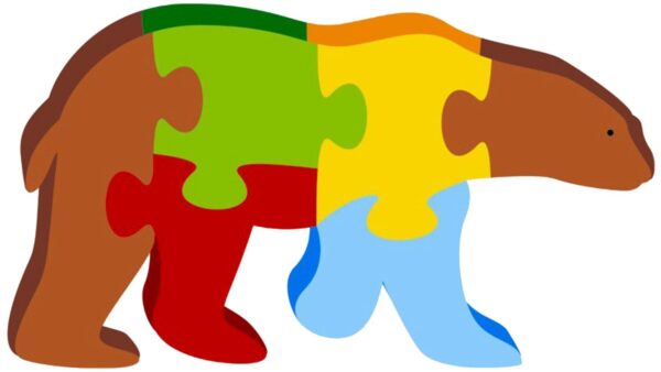 Kinder Creative Bear Jigsaw Puzzle -Multicolor-0