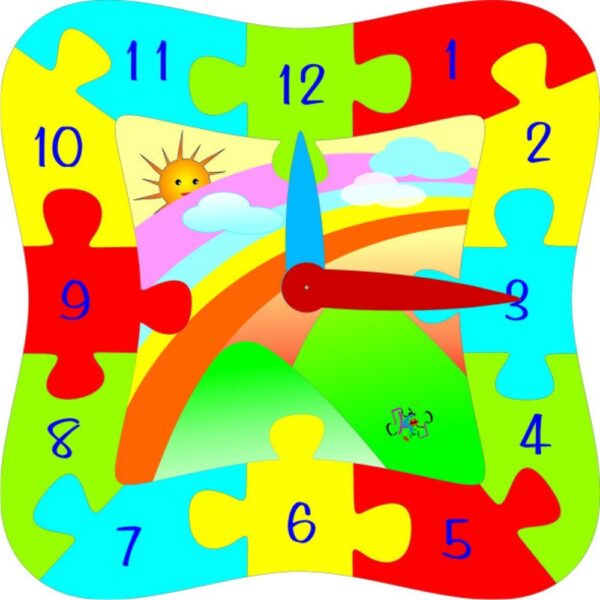 Kinder Creative Jigsaw Puzzle Clock (With Base)-0