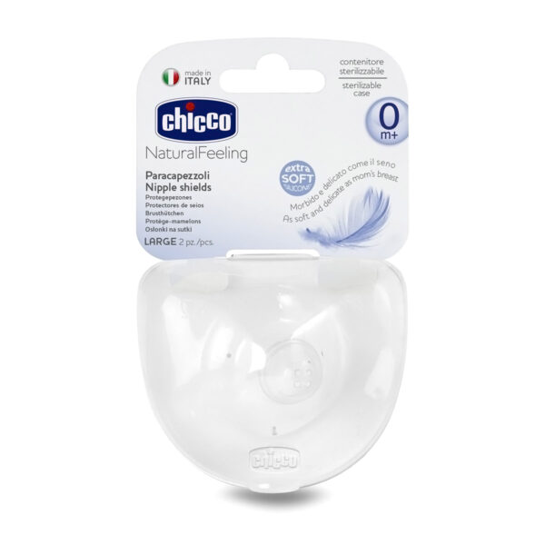 Chicco Silicone Nipple Shields - Large-0