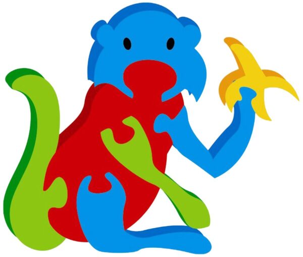 Kinder Creative Monkey Jigsaw Puzzle - Multicolor-0