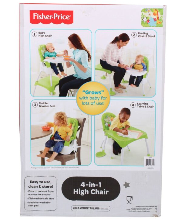 Fisher Price 4-in-1 High Chair - Green-1782