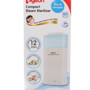 Pigeon Compact Steam Sterilizer - White And Blue-1913