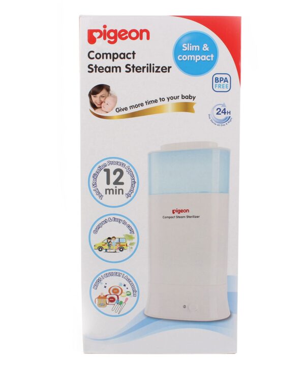 Pigeon Compact Steam Sterilizer - White And Blue-1913