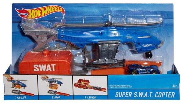 Hot Wheels Super SWAT Copter Vehicle - Multi Color-1145