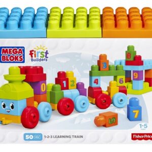 Mega Bloks First Builders 123 Learning Train 50 Pcs - Multicolor-1207