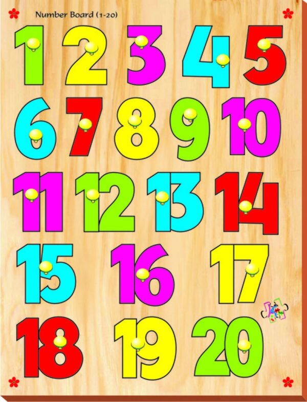 Kinder Creative Number Board with Knobs-0