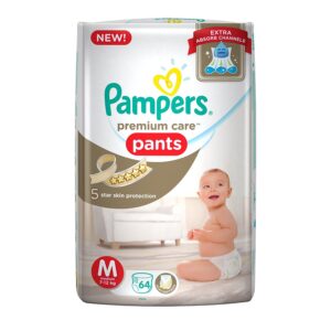 Pampers Premium Care Medium Size Diapers Pants - 64 Count-0