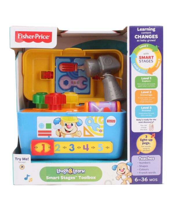 Fisher Price Laugh And Learn Smart Stages Toolbox Toy - Multicolor-0