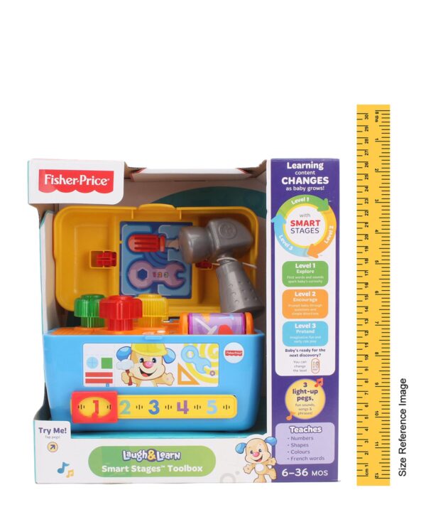 Fisher Price Laugh And Learn Smart Stages Toolbox Toy - Multicolor-1539