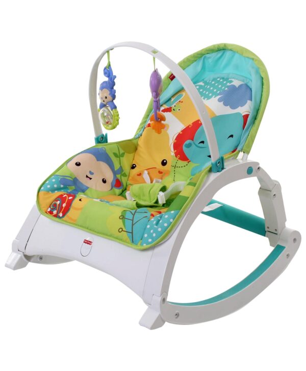 Fisher Price Rain Forest Friends Portable Rocker - Green And Blue-1671