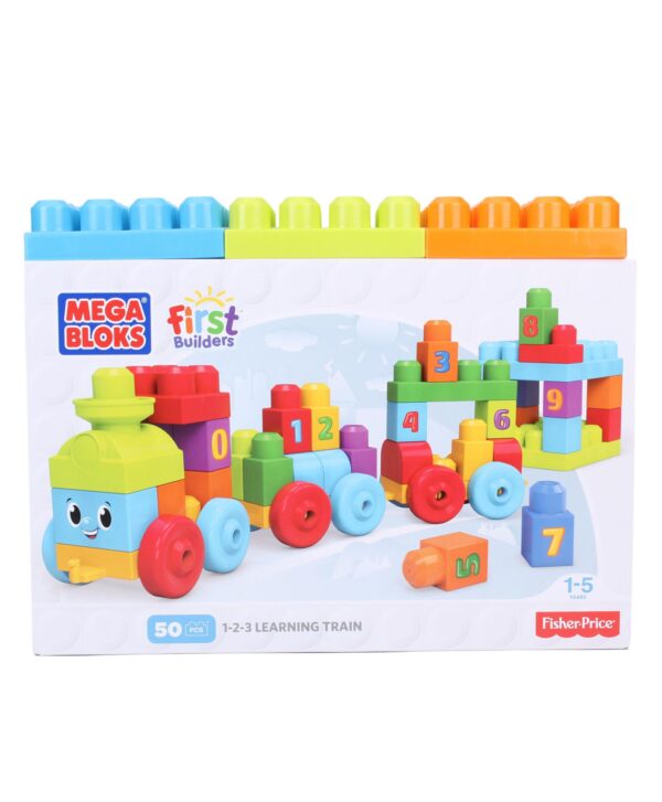 Mega Bloks First Builders 123 Learning Train 50 Pcs - Multicolor-1208