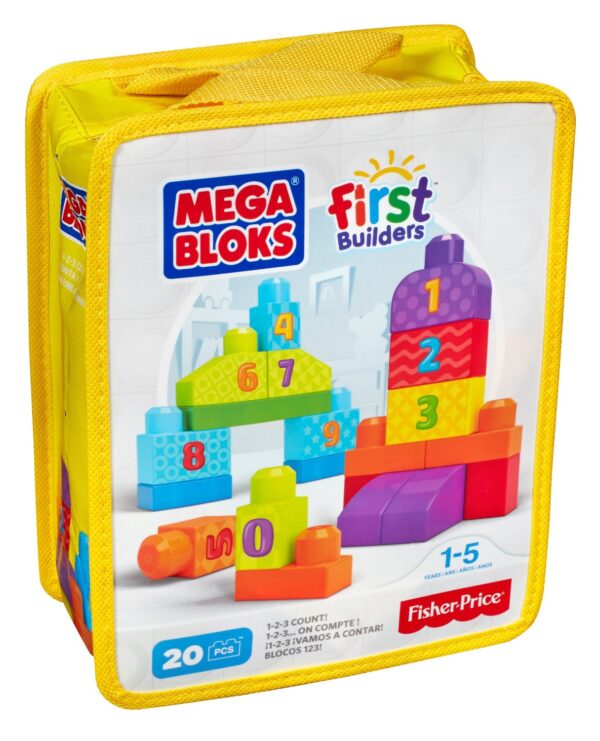 Mega Bloks First Builders 123 Count 20 Pieces - Multi Color-1175