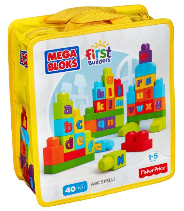 Mega Bloks First Builders ABC Spell 40 Pieces - Multi Color-1168