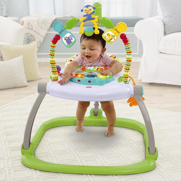 Fisher Price Rainforest Friends Spacesaver Jumperoo Baby Bouncer - Multicolor-0