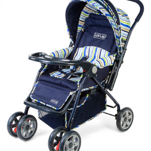 LuvLap Baby Stroller Pram Comfy - Navy Blue-0