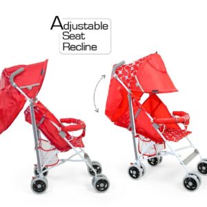 LuvLap Comfy Baby Buggy - Red-2249