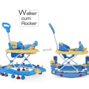 LuvLap Comfy Baby Walker cum Rocker (18124) - Blue-2288