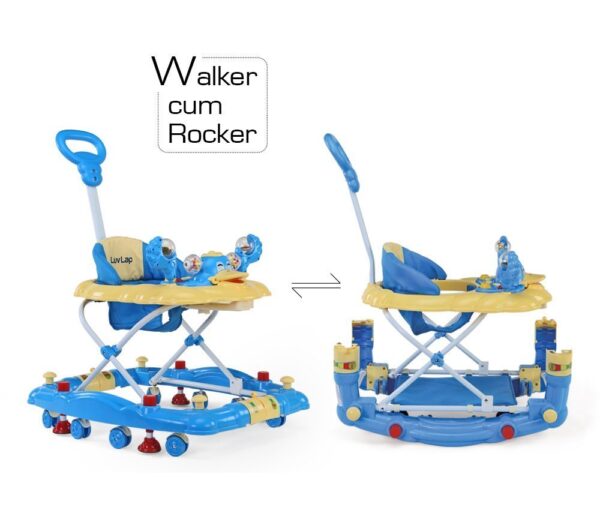 LuvLap Comfy Baby Walker cum Rocker (18124) - Blue-2288