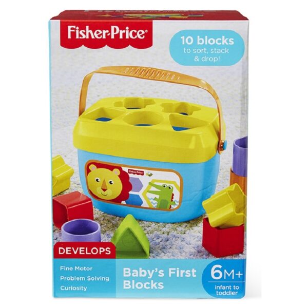 Fisher Price Baby's First Blocks, 10 Blocks (6M+) - Multicolor-25091