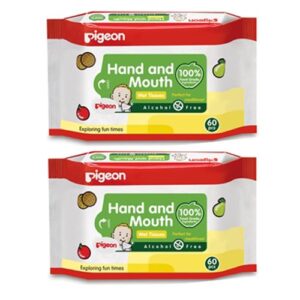 Pigeon Hand and Mouth Wipes 60s - 2 in 1-2023