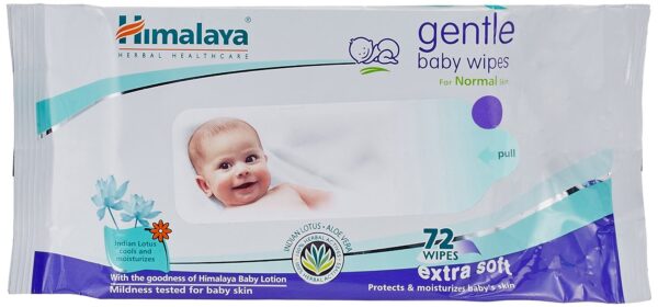 Himalaya Herbals Gentle Baby Wipes (72 Sheets)-0