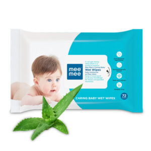 Mee Mee Caring Baby Wet Wipes with Aloe Vera Pack of 3 - 72 pcs-23098