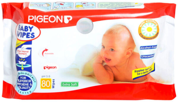 Pigeon Baby Wipes 80 Pieces-0