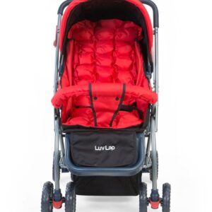 LuvLap StarShine Stroller Cum Pram (18135) - Red-2246