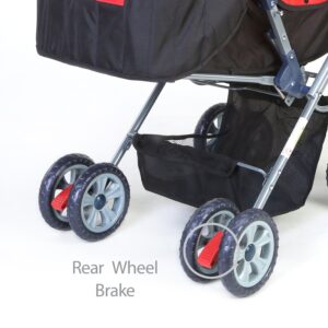 LuvLap StarShine Stroller Cum Pram (18135) - Red-2242