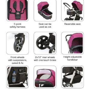 LuvLap Premier Stroller - Purple-2216