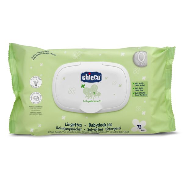 Chicco Baby Moments Soft Cleansing Wipes 72 Wipes-0