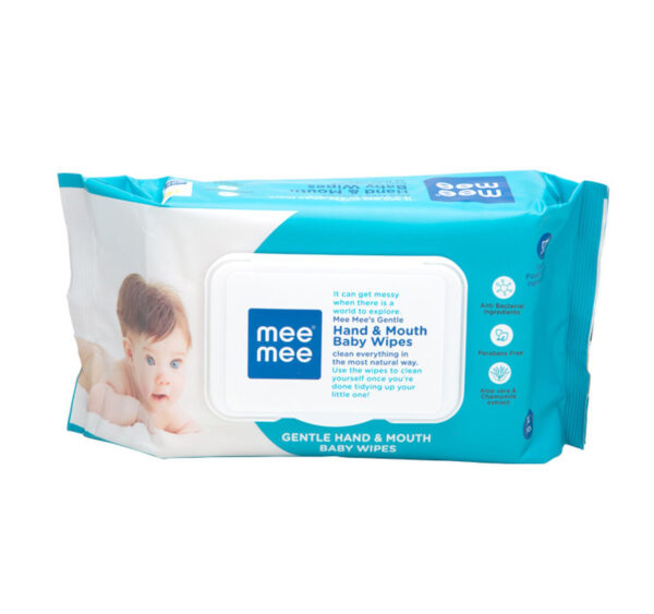 Mee Mee Hand & Mouth Baby Wipes - 72 Pieces-0