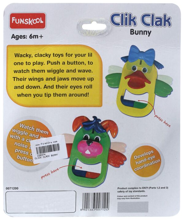 Funskool Click Clack Bunny - Green-2741