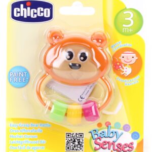 Chicco Easy Grasp Bear Rattle - Orange-0