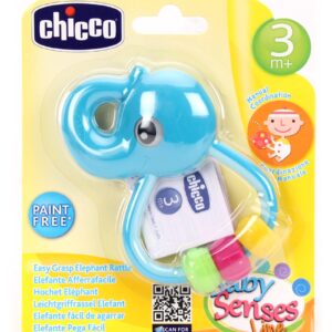 Chicco Easy Grasp Elephant Rattle - Blue-0
