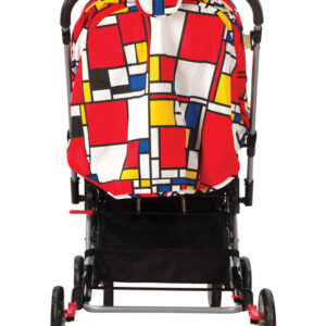 Mee Mee Fully Canopied Pram Cum Rocker - Red Printed-3835