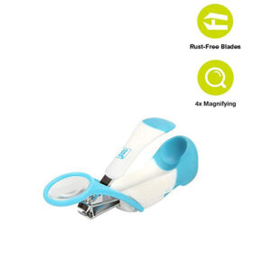 Mee Mee Gentle Nail Clipper With Magnifier - White & Blue-29035