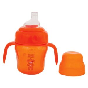 Mee Mee 2 in 1 Spout Straw Training Cup Orange - 150 ml-444