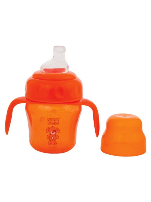 Mee Mee 2 in 1 Spout Straw Training Cup Orange - 150 ml-444