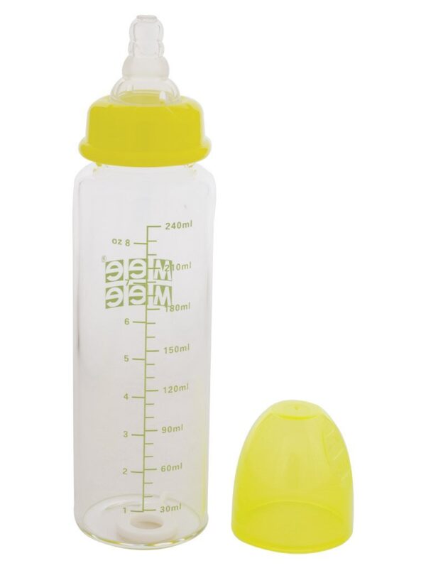 Mee Mee 240ml Premium Glass Feeding Bottle - Green-676