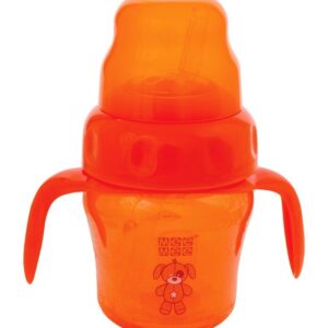 Mee Mee 2 in 1 Spout Straw Training Cup Orange - 150 ml-0
