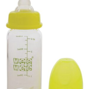 Mee Mee 125ml Premium Glass Feeding Bottle - Green-0