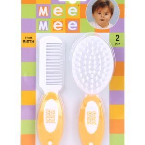 Mee Mee Soft Grip Brush And Comb Set - Orange-0